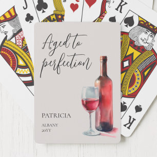 Persoonlijke tot in de perfectie gerijpte rode wij pokerkaarten