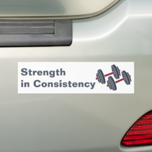 Persoonlijke Trainer Dumbbell Sterkte in Consisten Bumpersticker