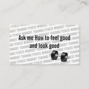 Persoonlijke trainer Fitness Dumbbell Cool Typogra Visitekaartje