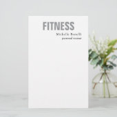Persoonlijke trainer Fitness Modern legant Briefpapier (Staand voorkant)