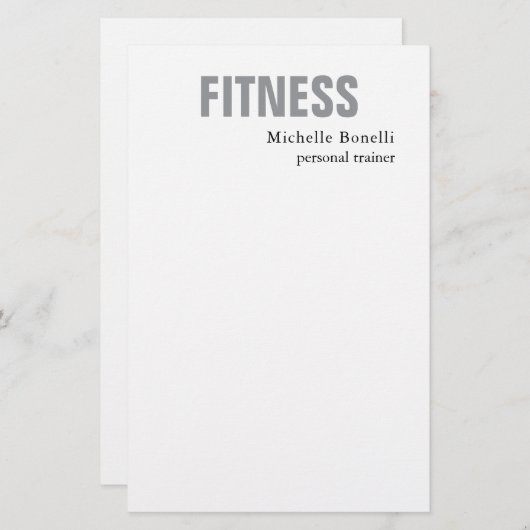 Persoonlijke trainer Fitness Modern legant Briefpapier (Voorkant / Achterkant)