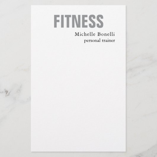 Persoonlijke trainer Fitness Modern legant Briefpapier (Voorkant)