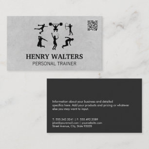 Persoonlijke Trainer Fitnessactiviteiten QR-co Visitekaartje