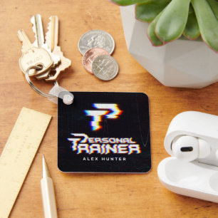 Persoonlijke trainer gepersonaliseerd sleutelhanger