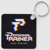 Persoonlijke trainer gepersonaliseerd sleutelhanger (Achterkant)