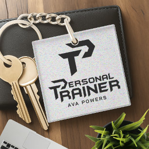 Persoonlijke trainer gepersonaliseerd sleutelhanger