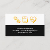 Persoonlijke trainer | Gewichtsschaal hartmonitor Visitekaartje (Achterkant)