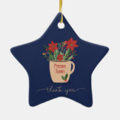 Persoonlijke trainer Hartelijk dank voor Kerstmis Keramisch Ornament (Achterkant)