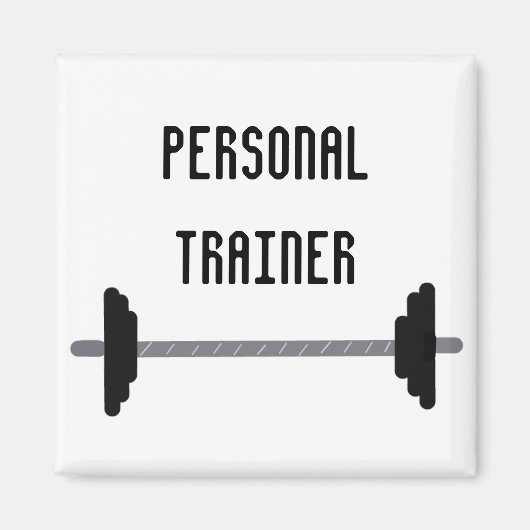 Persoonlijke trainer met Barbell Magneet (Voorkant)