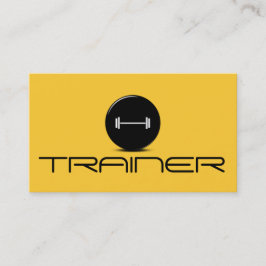 Persoonlijke trainer oefent fitness uit visitekaartje