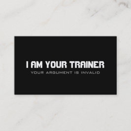 Persoonlijke trainer oefent fitness uit visitekaartje
