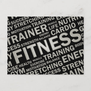 Persoonlijke trainer of Fitness Center Post Card Briefkaart