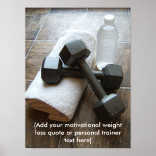 Persoonlijke trainer of fitnessgordels voor handdo poster