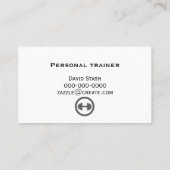 Persoonlijke trainer visitekaartje (Achterkant)