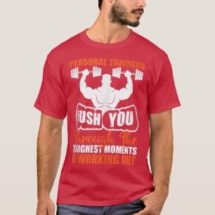 Persoonlijke trainers duwen op u voor de fitness v t-shirt