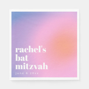 Persoonlijke Trendy Lavendel Paarse Bat Mitzvah Servet