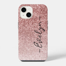 Persoonlijke trendy roze gouden glitters