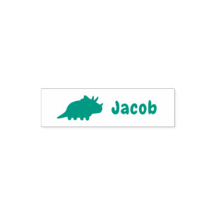 Persoonlijke Triceratops Dinosaurus Silhouet voor Zelfinktende Stempel