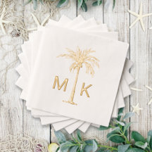 Persoonlijke Tropische Palmboom Monogram