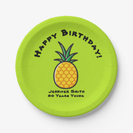Persoonlijke Tropische Papieren Borden Ananas Fees Bordje