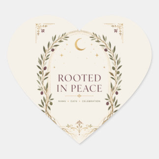 Persoonlijke Trouw Favoriet Rooted Romance Pruim O Hart Sticker