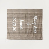 Persoonlijke Trouwachtergrond Houten Achtergrond Wandkleed (Voorkant (horizontaal))