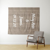 Persoonlijke Trouwachtergrond Houten Achtergrond Wandkleed (In Situ (horizontaal))