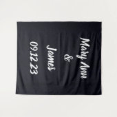 Persoonlijke Trouwachtergrond Rood Gouden Lichten Wandkleed (Voorkant (horizontaal))