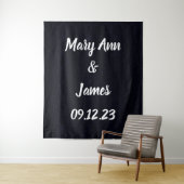 Persoonlijke Trouwachtergrond Rood Gouden Lichten Wandkleed (In situ)