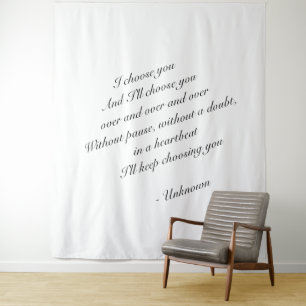 Persoonlijke trouwachtergrond trouwtapestry wandkleed