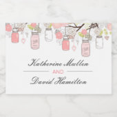 Persoonlijke Trouwdag Wijnfles Bruiswijn La Sparkling Wijnetiket (Enkel label)