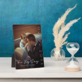 Persoonlijke Trouwfoto Plaquette | De Grote Dag Fotoplaat (Zijkant)