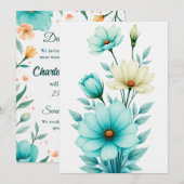 Persoonlijke trouwkaart kaart (Voorkant / Achterkant)