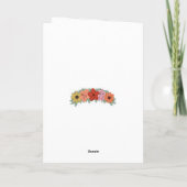 Persoonlijke trouwkaart met felicitaties in turkoo kaart (Achterkant)