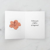 Persoonlijke trouwkaart met felicitaties in turkoo kaart (Binnen)