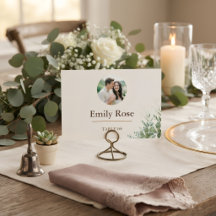 Persoonlijke Trouwkaart Rustic Botanisch