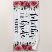 Persoonlijke Trouwmoeder Bachelorette Strandlaken (Voorkant)