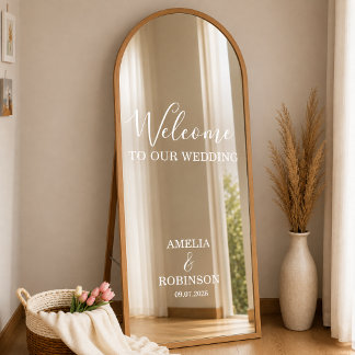 Persoonlijke Trouwspiegel Decal | Elegante Trouw