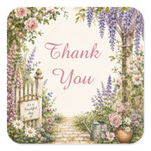Persoonlijke Tuinbloemsticker Cottage Stijl