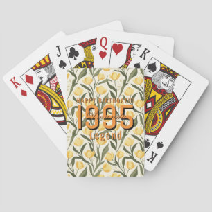 Persoonlijke Tulp Bloem 80ste Verjaardag Pokerkaarten
