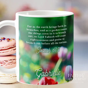 Persoonlijke Tulpen Tuin Bijbeltekst Koffiemok