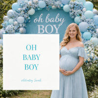 Persoonlijke Turquoise Oh Baby Boy Shower Servette