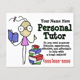 Persoonlijke Tutor.Tutoring.Study Help. Promotie Flyer