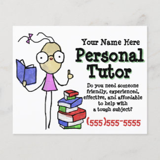 Persoonlijke Tutor.Tutoring.Study Help. Promotie Flyer