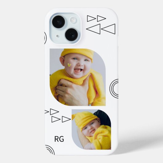 Persoonlijke twee foto Abstract Case-Mate iPhone Case (Achterkant)