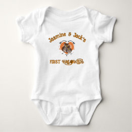 Persoonlijke tweeling eerste Halloween baby body Romper