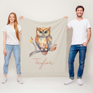 Persoonlijke Uil Fleece Deken