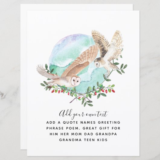 Persoonlijke UILEN (Voorkant / Achterkant)