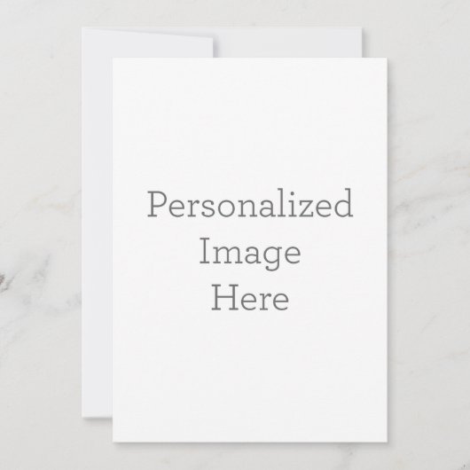 Enkele uitnodiging, Maat: 12,7  x 17,8 cm, Papier: Signature Mat, Enveloppen: Wit (Voorkant)