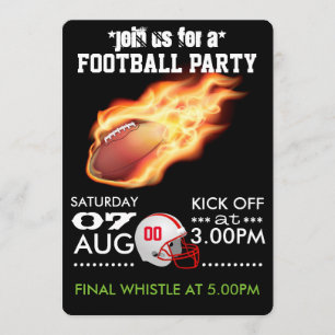 Persoonlijke uitnodiging American Football-feestje
